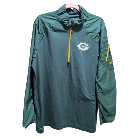 Nike Other - Men's Large Nike Green Packers Wind Breaker Half Zip Jacket Size L